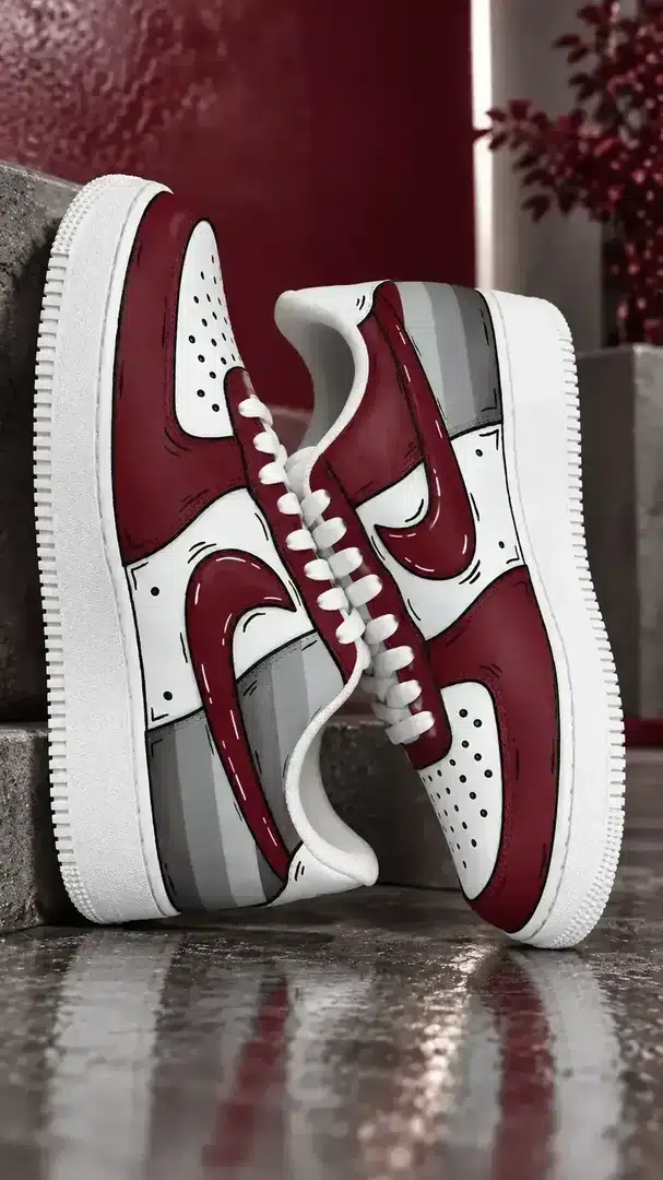 Burgundy Cement Grey
