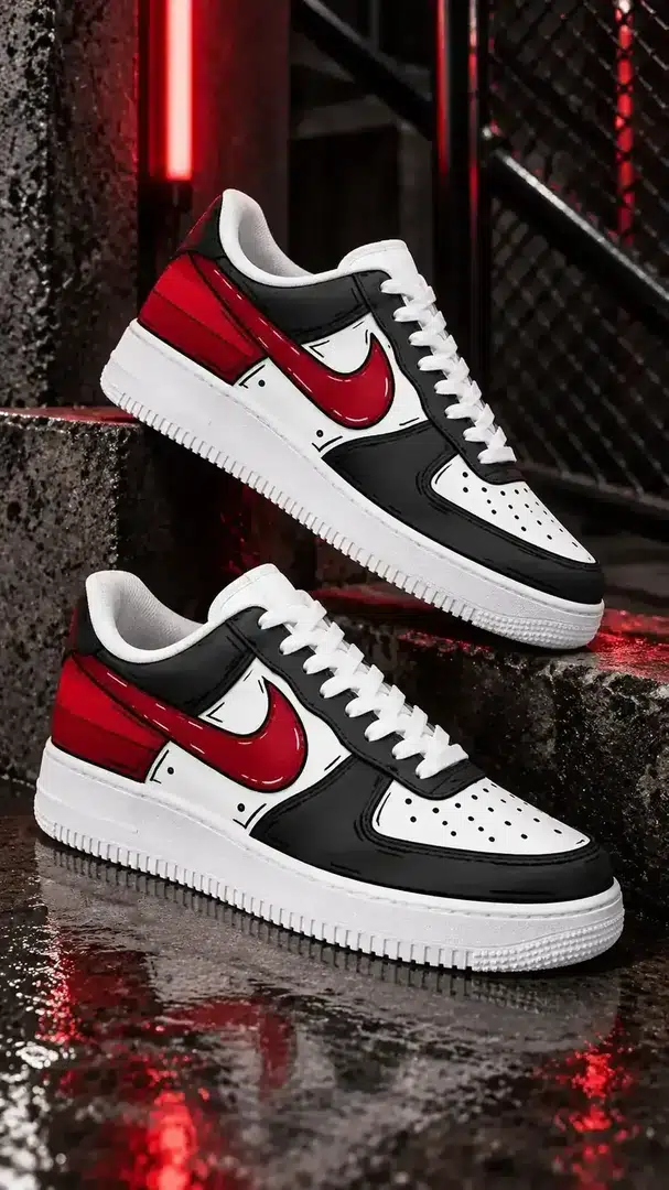 Racing Red Washed Black
