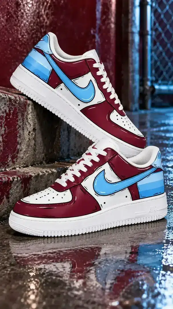 Burgundy Sky Blue