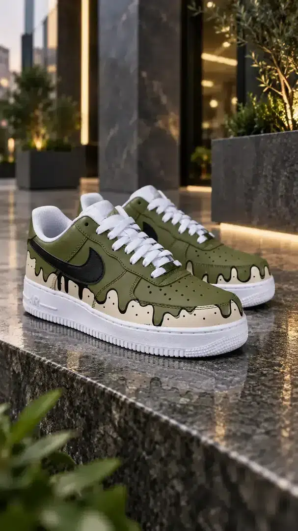 Olive / Cream — Drip DRIP colorway