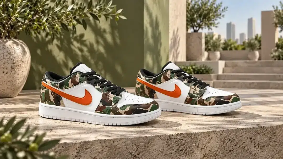 Olive / Orange — Artisan Jordan 1