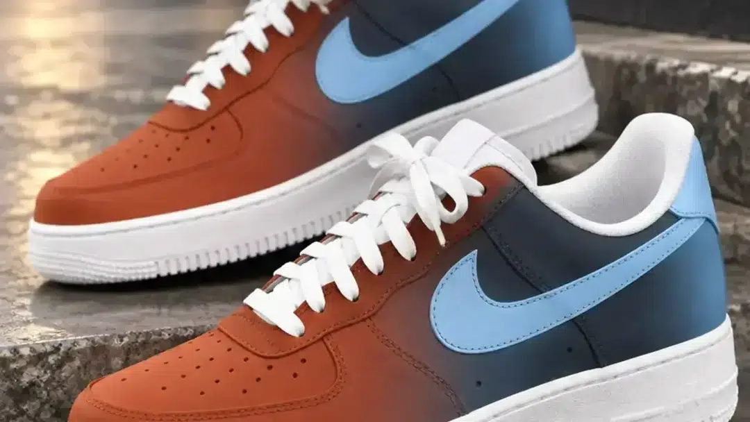 Burnt Rust Pale Blue