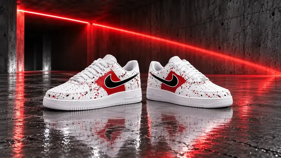 White / Red — Splatter · 07