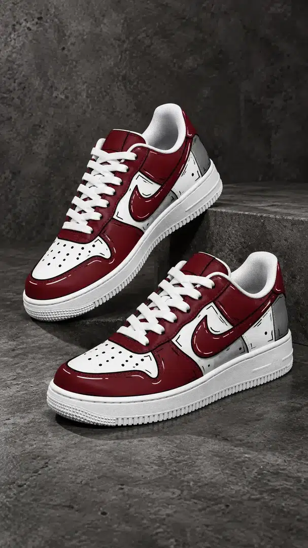 Burgundy Cement Grey