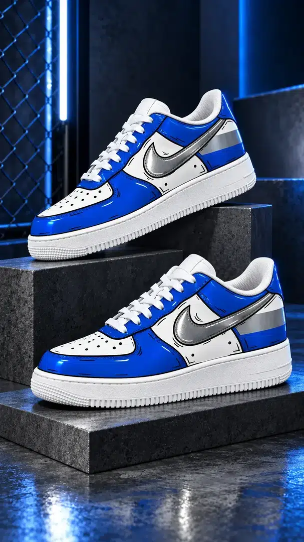 Luminous Blue Metallic Silver