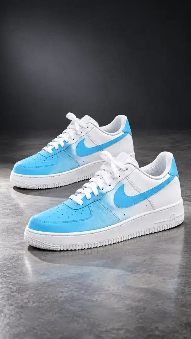 Sky Blue White