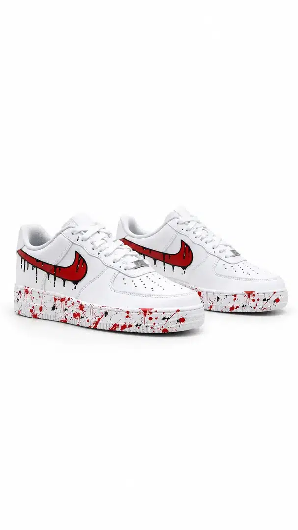White / Red — Splatter · 08